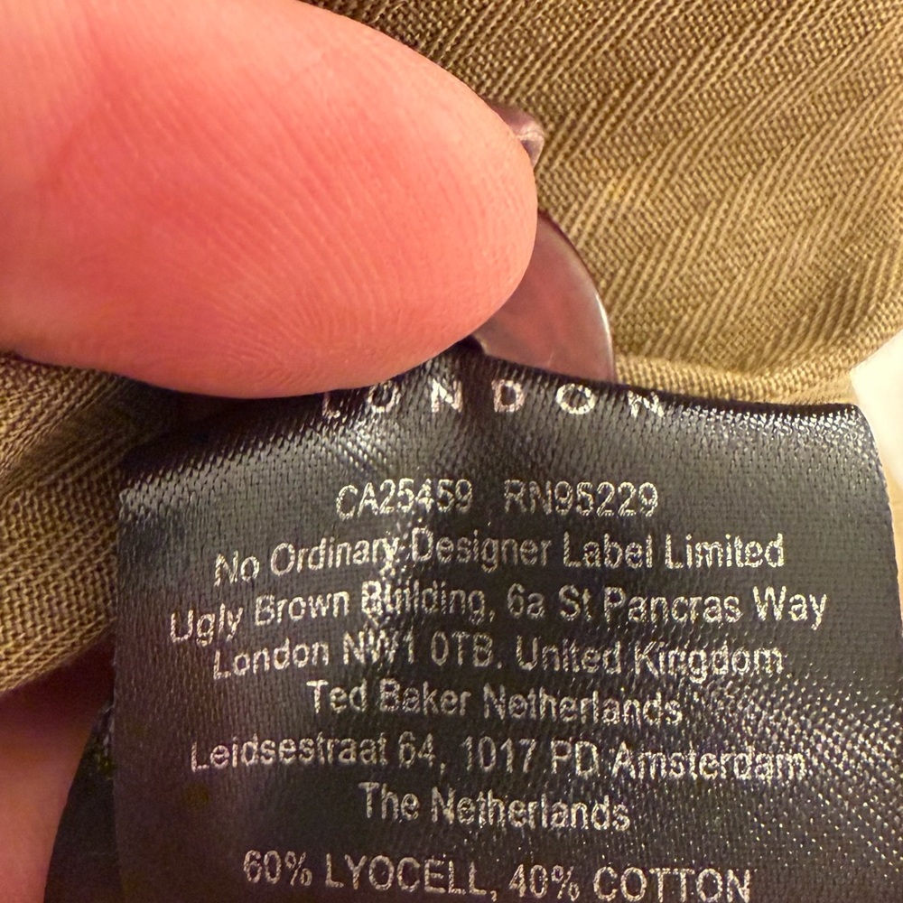 Ted Baker Men’s Hooded Overshirt Shacket in Burgundy - Picture 6 of 9